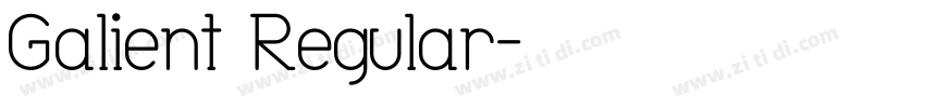 Galient Regular字体转换